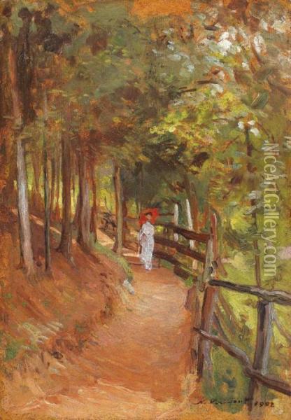 Plimbare Prin Padurea Sinaiei Oil Painting - Nicolas Vermont