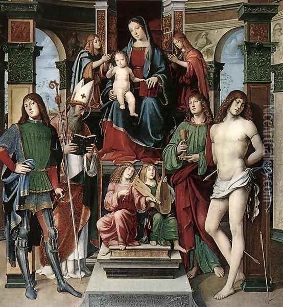 Madonna and Saints Oil Painting - Francesco Francia
