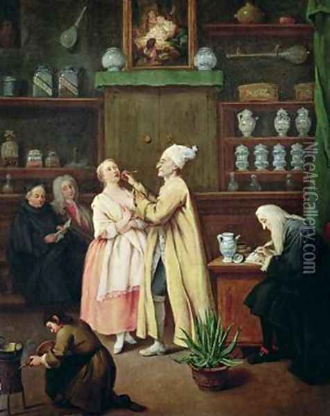 The Pharmacist Oil Painting - Pietro Longhi