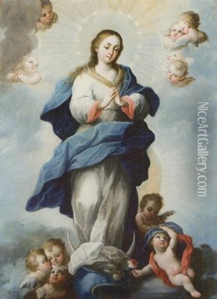 Madonna Immacolata Oil Painting - Jose Antolinez