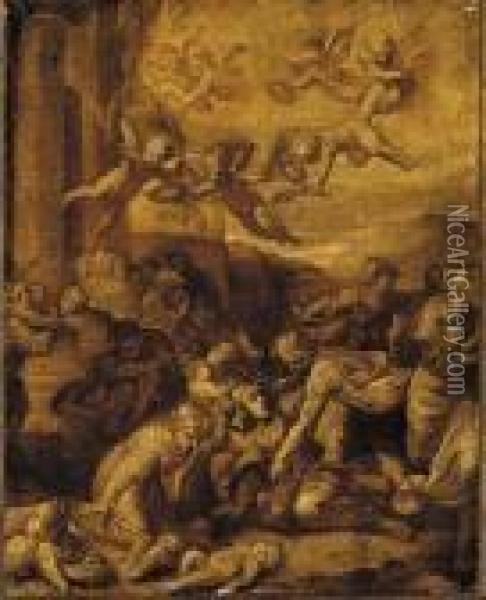 Strage Degli Innocenti Oil Painting - Guido Reni