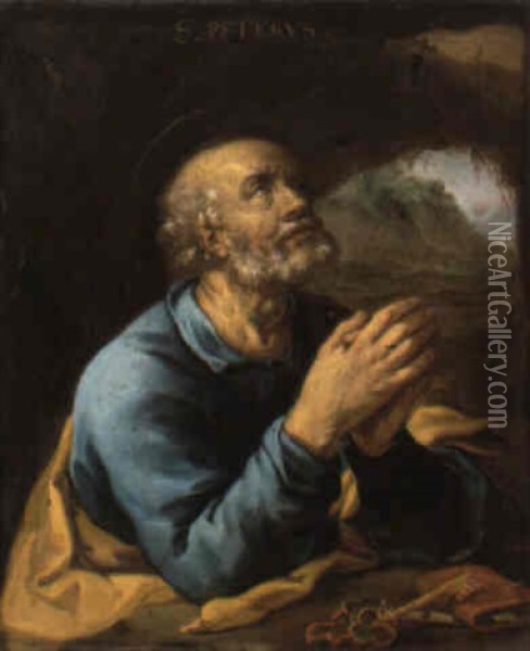 San Pedro En Oracion Oil Painting - D. Francisco Bayeu y Subias