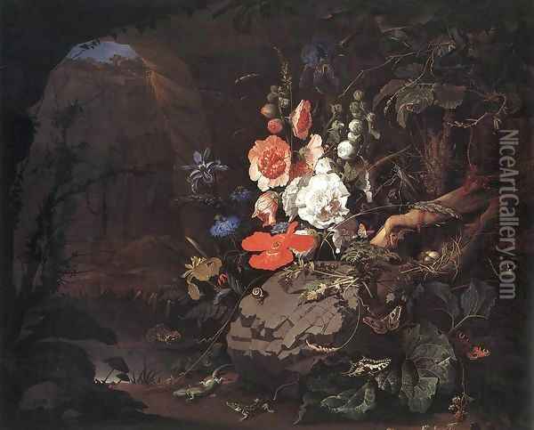 The Nature as a Symbol of Vanitas 2 Oil Painting - Abraham Mignon