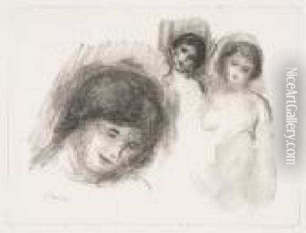 La Pierre Au Trois Croquis<</b> Oil Painting - Pierre Auguste Renoir