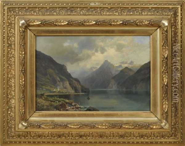Landschaft Am Vierwaldstatter See Oil Painting - Bernhard Muehlig