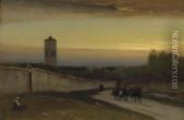 Twilight Oil Painting - George Inness