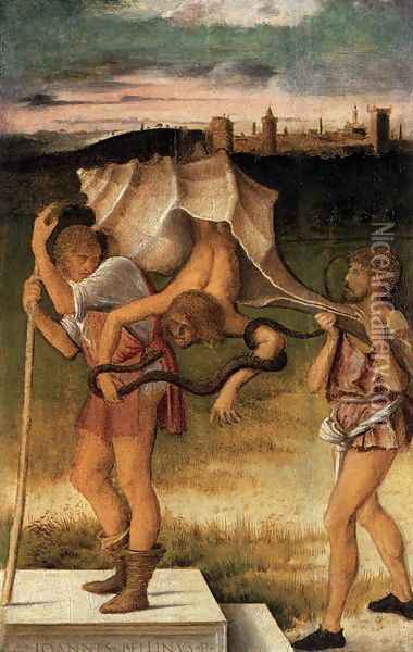 Four Allegories Prudence and Falsehood Oil Painting - Giovanni Bellini