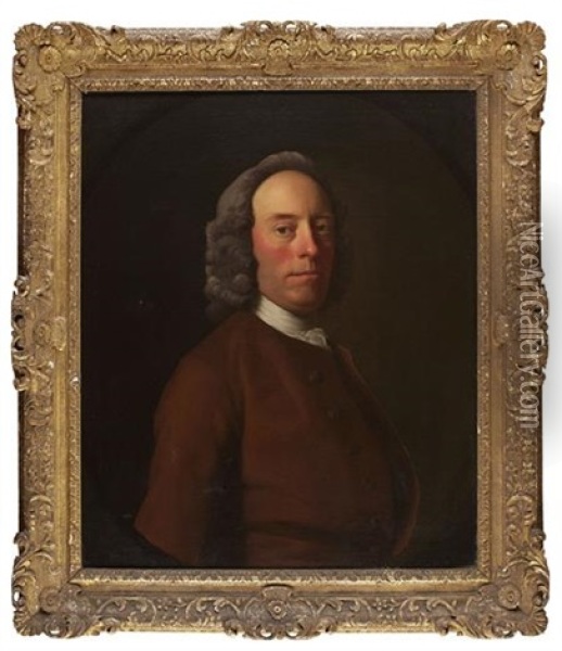 Portrait Of Thomas Shairp, 5th Laird Of Houston (d. 1772) Oil Painting - Allan Ramsay