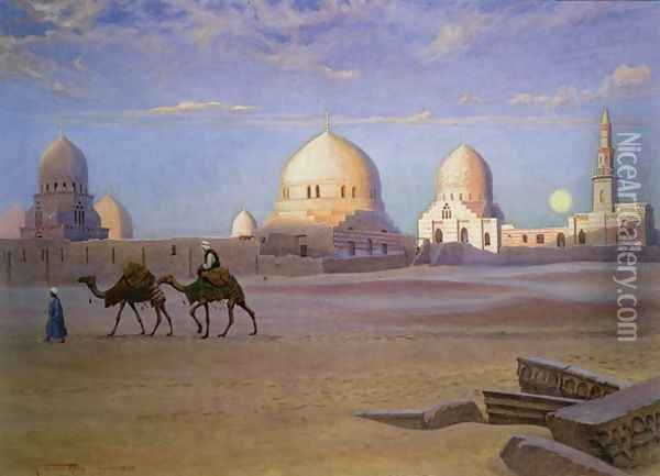 Tombs of the Khalifs Cairo Oil Painting - Robert George Talbot Kelly