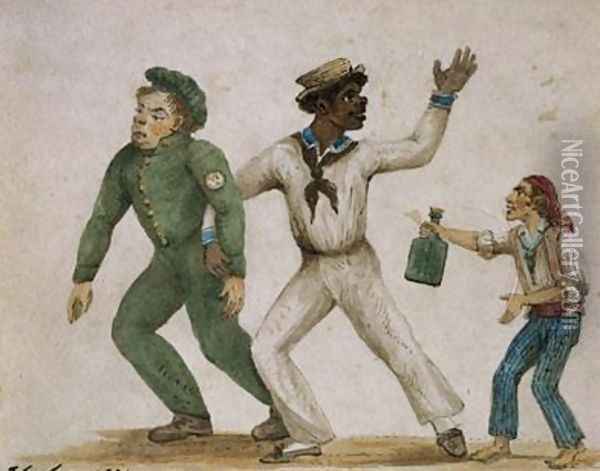 Three Drunken Sailors 1829 Oil Painting - John Locker