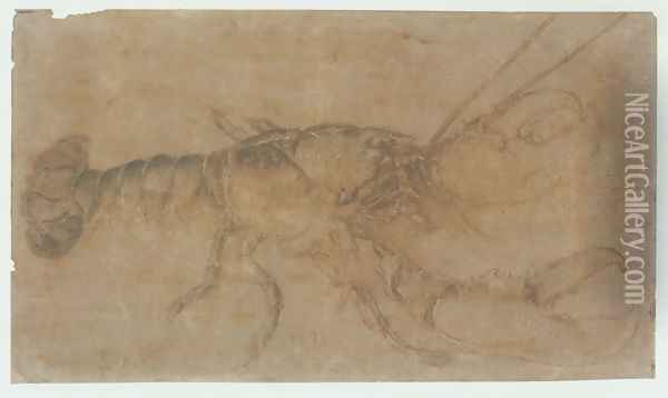 Lobster Oil Painting - Albrecht Durer