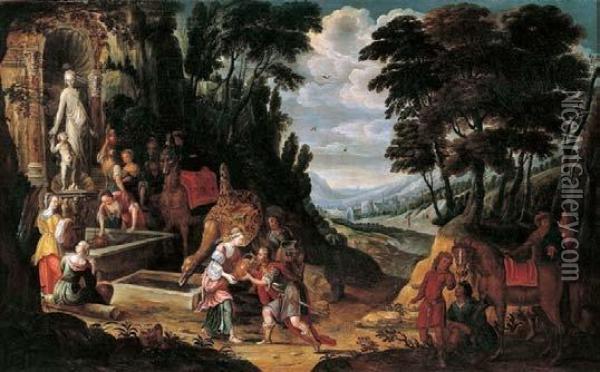 Rebecca Alla Fonte Oil Painting - Frans II Francken