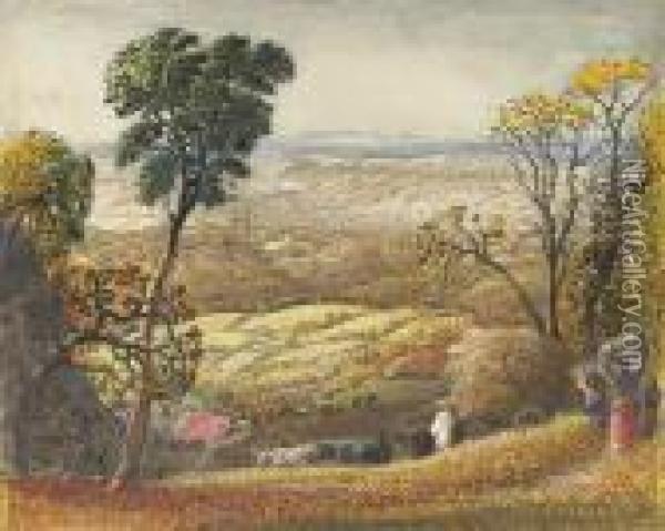 The Golden Valley Oil Painting - Samuel Palmer