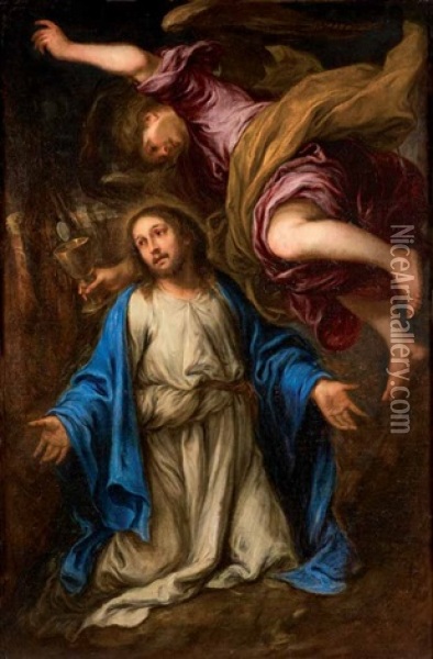 Cristo Nel Giardino Degli Ulivi Oil Painting - Francesco del Cairo