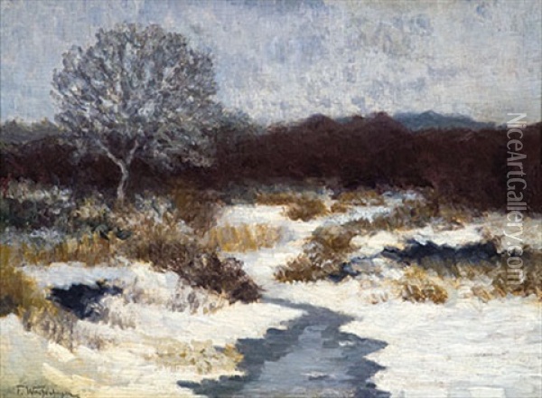 Winterlandschaft Oil Painting - Friedrich Wachenhusen