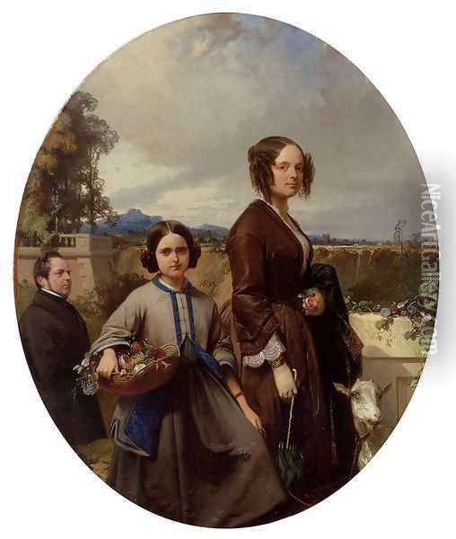 La Famille Havin Oil Painting - Eugene Lepoittevin
