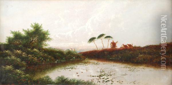 River Scenes Oil Painting - Edward Henry Corbould
