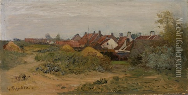 Dunendorfchen Oil Painting - Gustav Schoenleber
