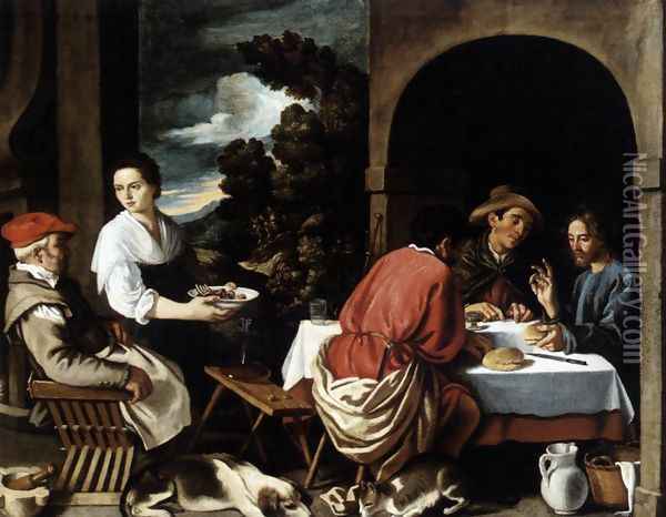 The Supper at Emmaus 1620s Oil Painting - Pedro Orrente