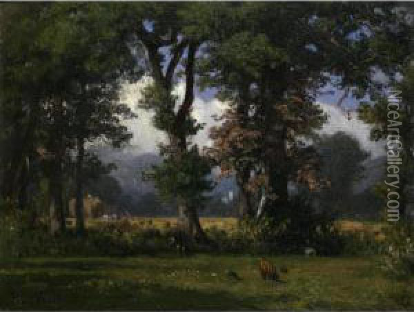 Eichwaldlichtung Oil Painting - Robert Zund