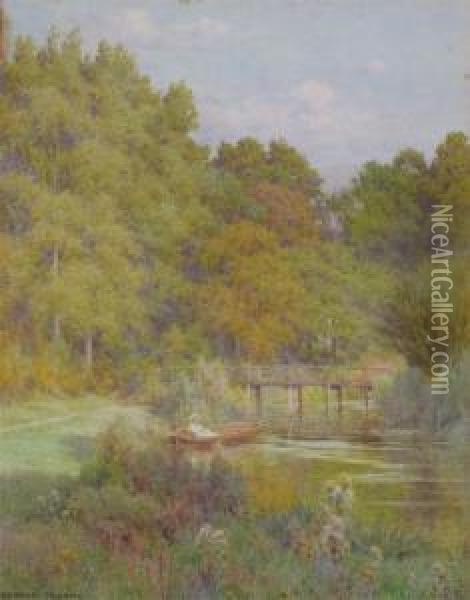 Hale Bridge On The Avon Oil Painting - George Marks