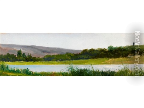 Flusslandschaft Oil Painting - Arkady Rylov