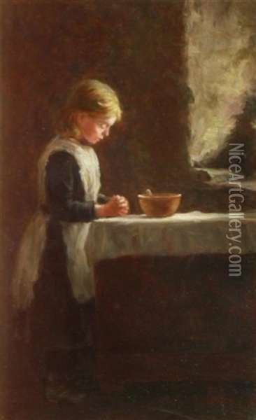Saying Grace Oil Painting - George Paul Chalmers