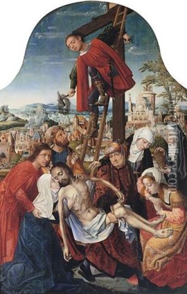 The Deposition Of Christ Oil Painting -  Master of Frankfurt