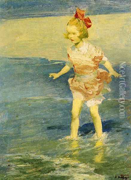 In the Surf Oil Painting - Edward Henry Potthast