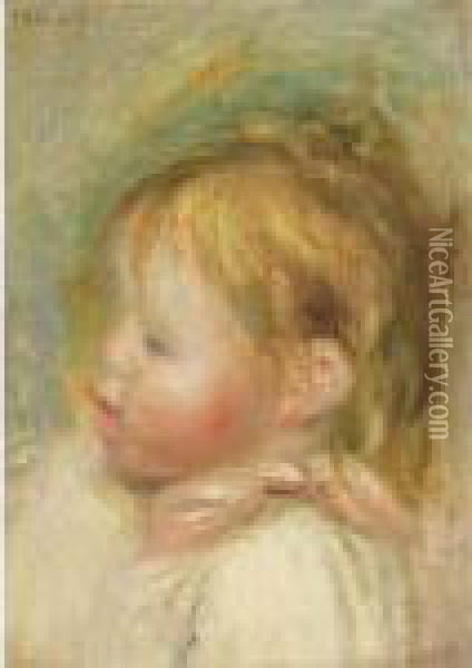 Portrait D'enfant Oil Painting - Pierre Auguste Renoir
