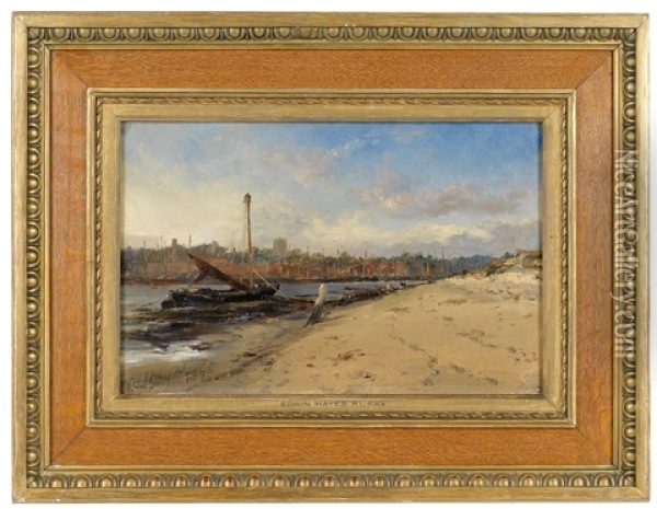 Segelboote Vor Anker Oil Painting - Edwin Hayes