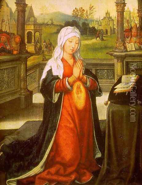 St. Anne Conceiving the Virgin Mary Oil Painting - Jean Bellegambe the Elder