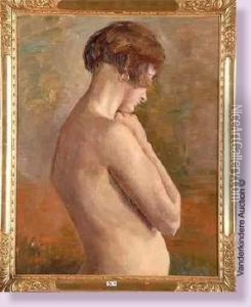 Femme Nue De Profil Oil Painting - Henri Moreau