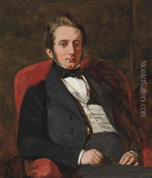 Portrait Of Henry Charles Hamilton Oil Painting - Augustus Leopold Egg