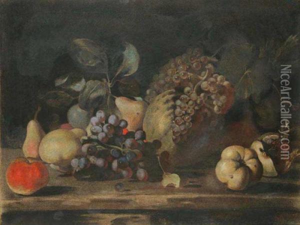 A Still Life With Fruit Oil Painting - Emil Orlik