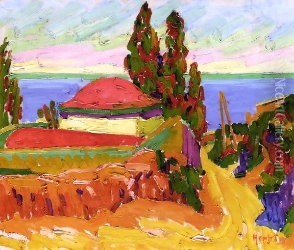 Corsican Landscape 1907 Oil Painting - Armand Schonberger