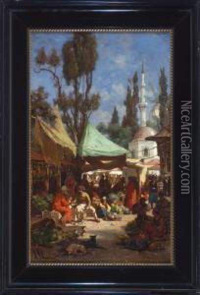 Orientalischer Markt Oil Painting - Alois Schonn