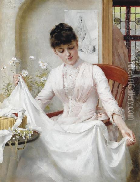 The Wedding Dress Oil Painting - Thomas Benjamin Kennington