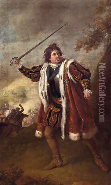 Portrait of David Garrick as Richard III Oil Painting - Sir Nathaniel Dance-Holland