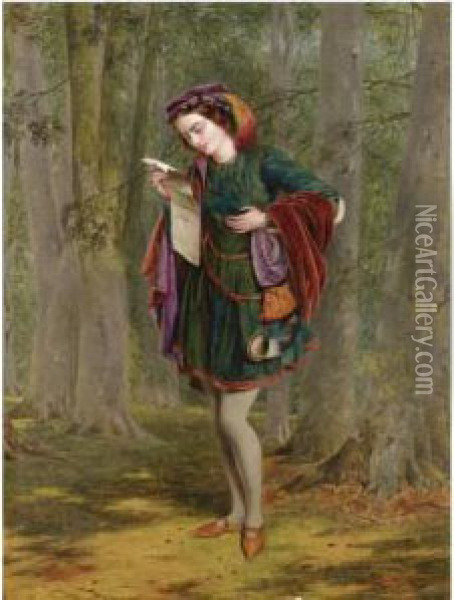Rosalind, As You Like It Oil Painting - Henry Nelson O'Neil