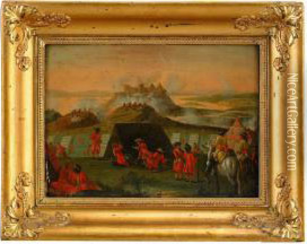 Slaget Vid Helsingborg Oil Painting - Johan Edvard Mandelberg
