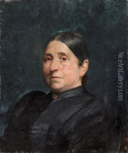 Retrato De Dama Oil Painting - Dionisio Fierros