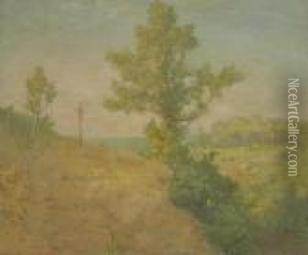 A Glimpse Of The Sound Oil Painting - Julian Alden Weir