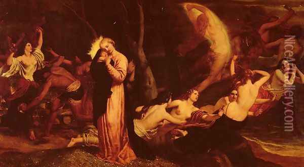 Flight of the Pagan Deities Oil Painting - Frederick Richard Pickersgill