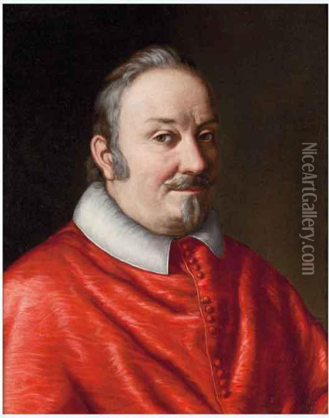 Ritratto Del Cardinale Giacomo I Colonna Oil Painting - Giacomo Bichi