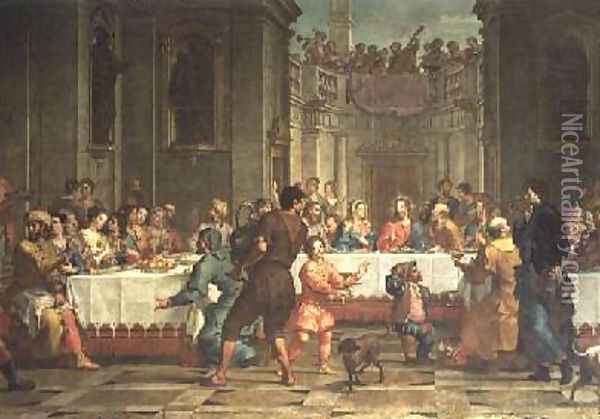 Wedding Feast at Cana Oil Painting - Bartolomeo Litterini