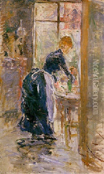 La Petite Servante Oil Painting - Berthe Morisot