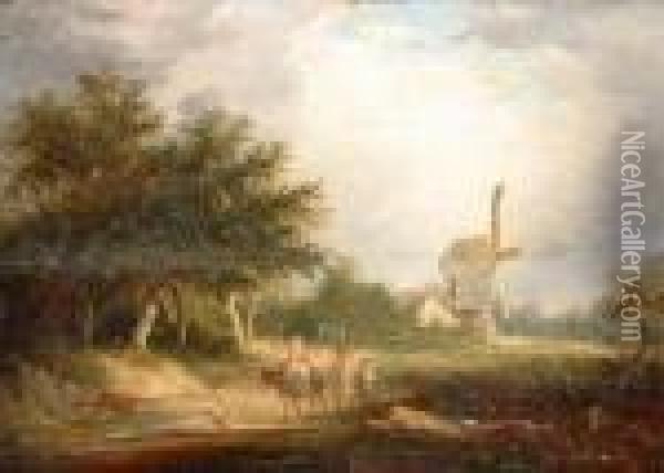 Figures Oil Painting - John Constable