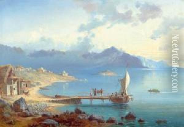 View Over The Black Sea. Oil Painting - Paul Von Franken