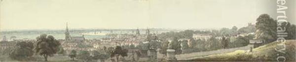 View Of Greenwich Oil Painting - George Heriot